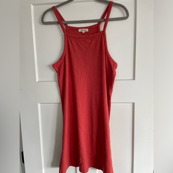 Madewell Supima Strapy Mini Dress in warm red - Picture 8 of 8